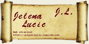 Jelena Lučić vizit kartica